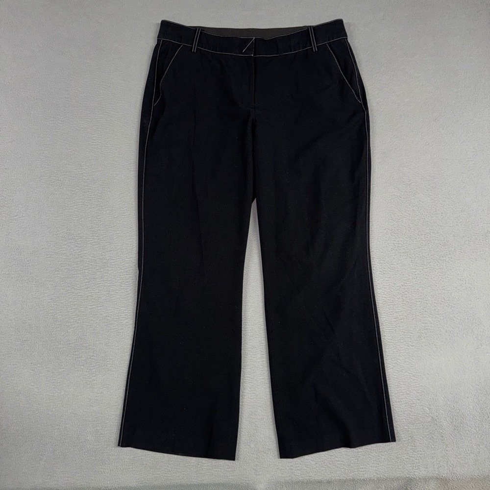 Lane Bryant Pants Womens 18 Black Straight Contrast Stitch Professional Dress
